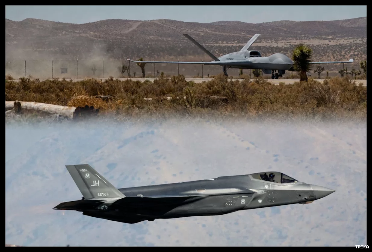 جنگنده F-35 و پهپاد MQ-20 Avenger در پرواز آزمایشی به‌طور موفقیت‌آمیز جفت شدند